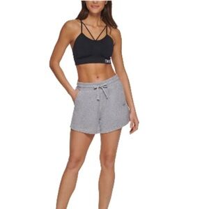 DKNY Women's Terry Cloth Relaxed Shorts Gray, women’s short